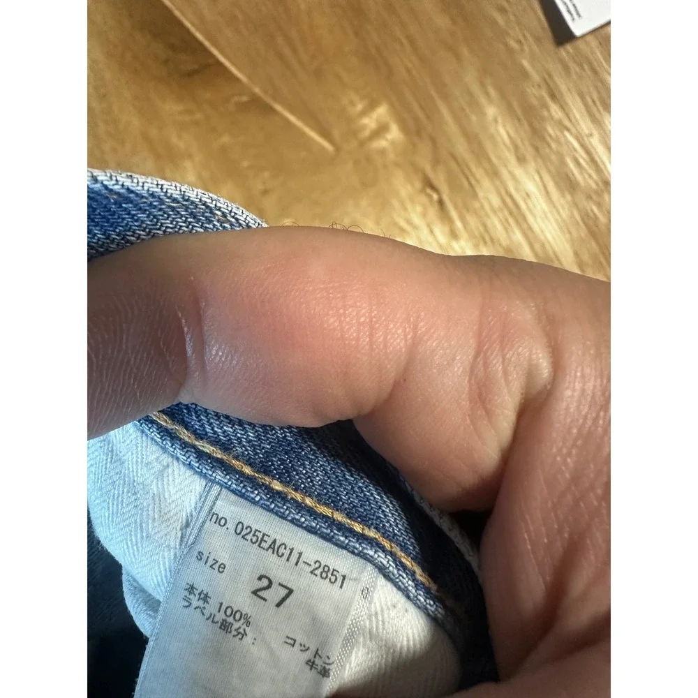 Moussy Vintage Distressed Ripped Destroyed Jeans Size 27 Light Wash Denim - Picture 7 of 11